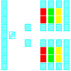 Level 99 brick field with its spawn cells outlined